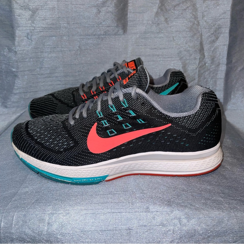 Women's Air Zoom Structure 18 Running Shoes Black Pink Blue Size 7.5 683…